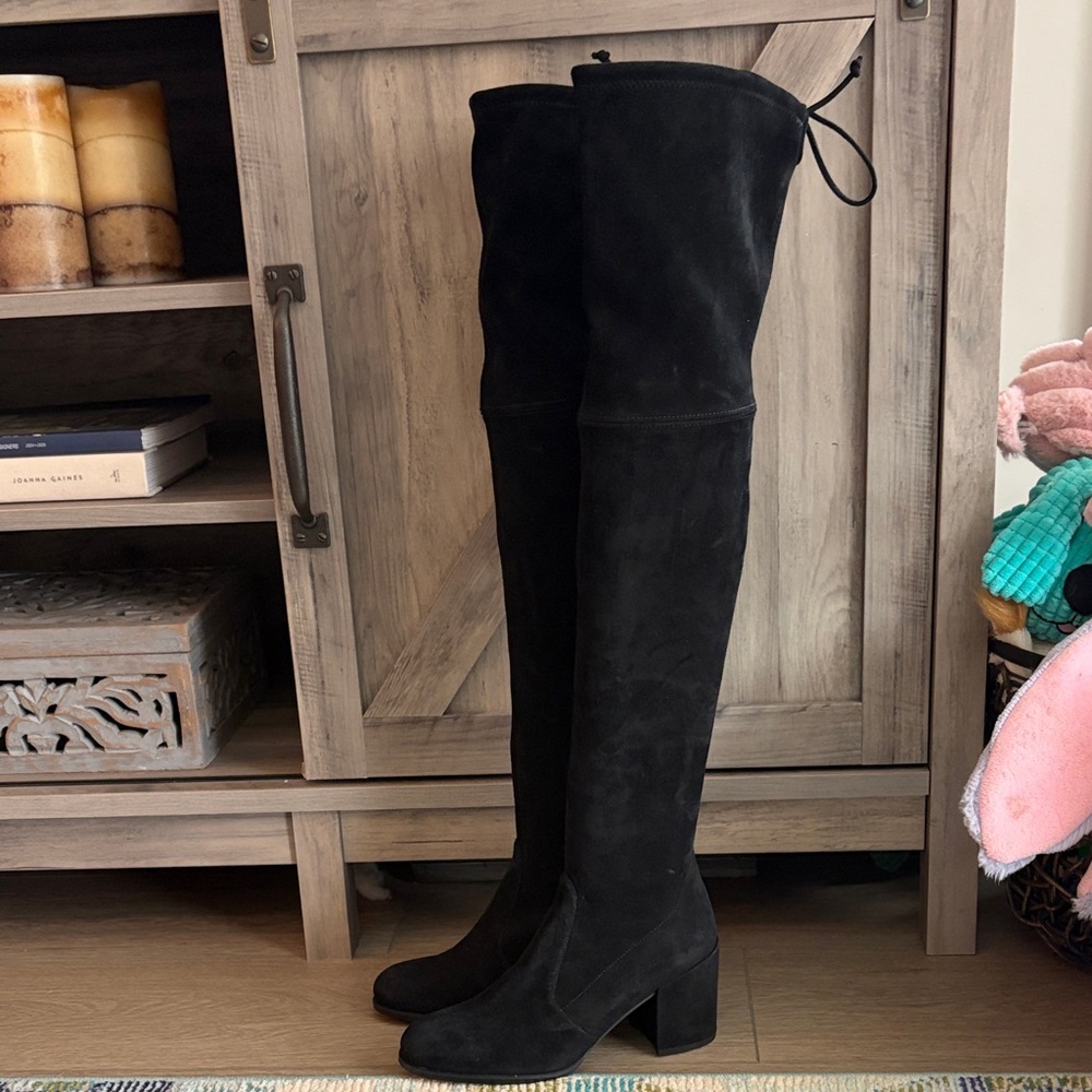 NEVER WORN Stuart Weitzman Black Tieland Over-the-Knee Boots